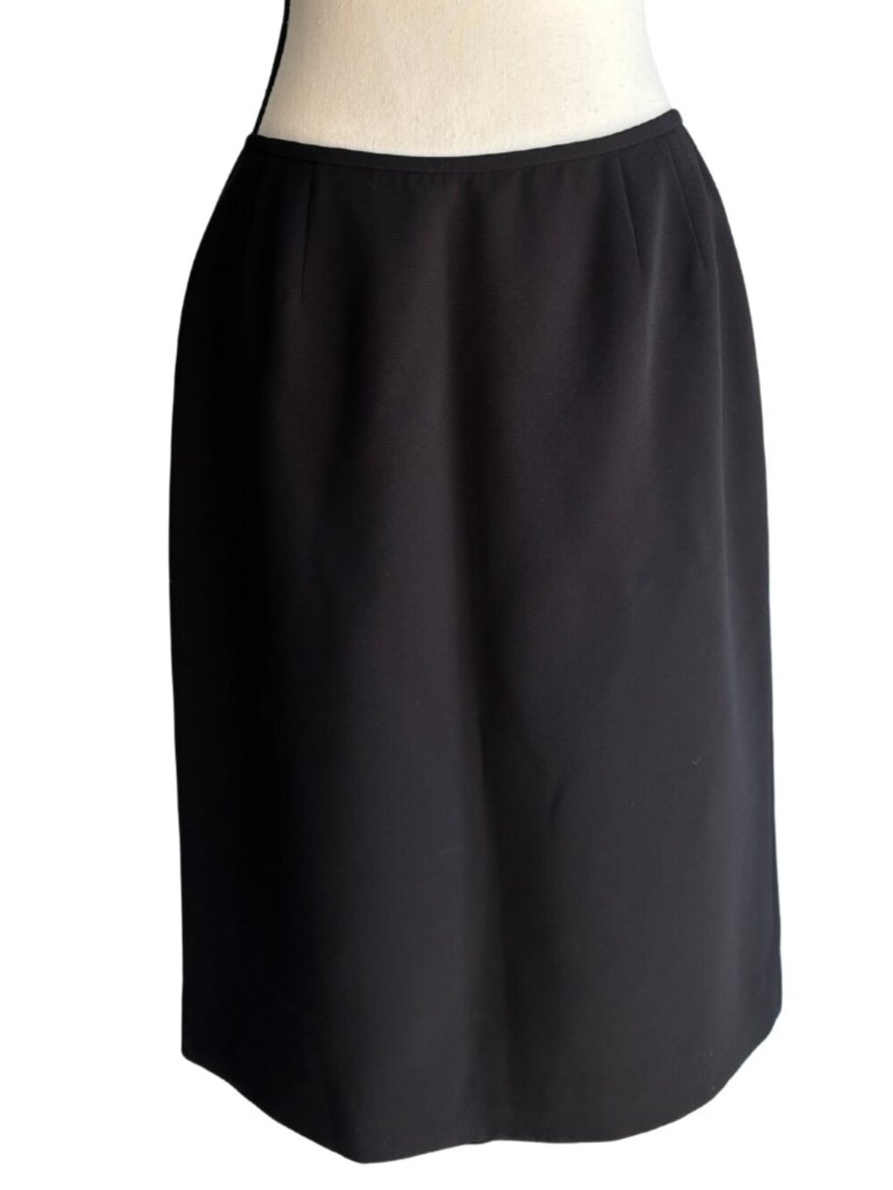 KASPER CLASSIC TEXTURED BLACK PENCIL SKIRT, SZ. 8P